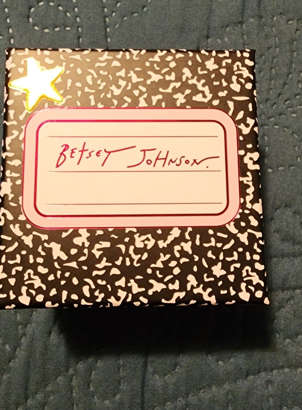 Betsey Johnson Pink Enamel Pencil Charm Ring with Gold Tone NEW IN BOX - Picture 2 of 2